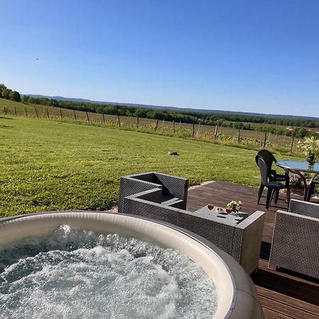 Perigourdine Avec Spa Et Vue Pomport Esterno foto