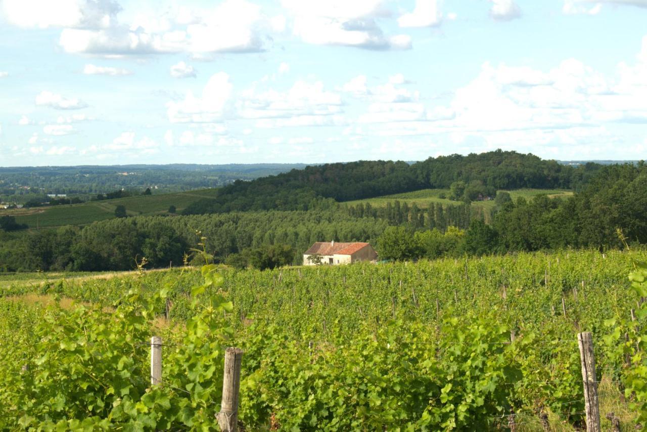 Perigourdine Avec Spa Et Vue Pomport Esterno foto