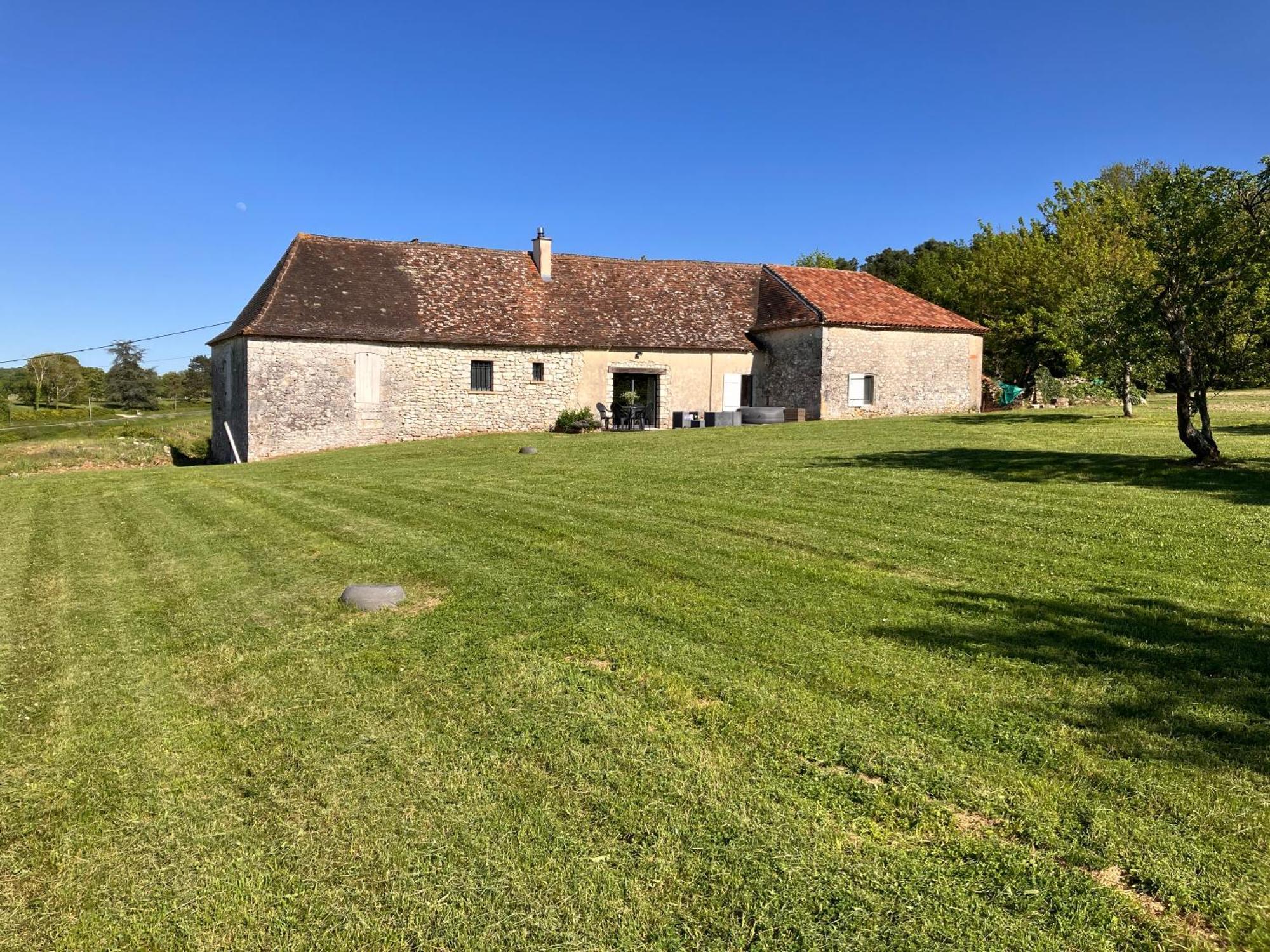 Perigourdine Avec Spa Et Vue Pomport Esterno foto