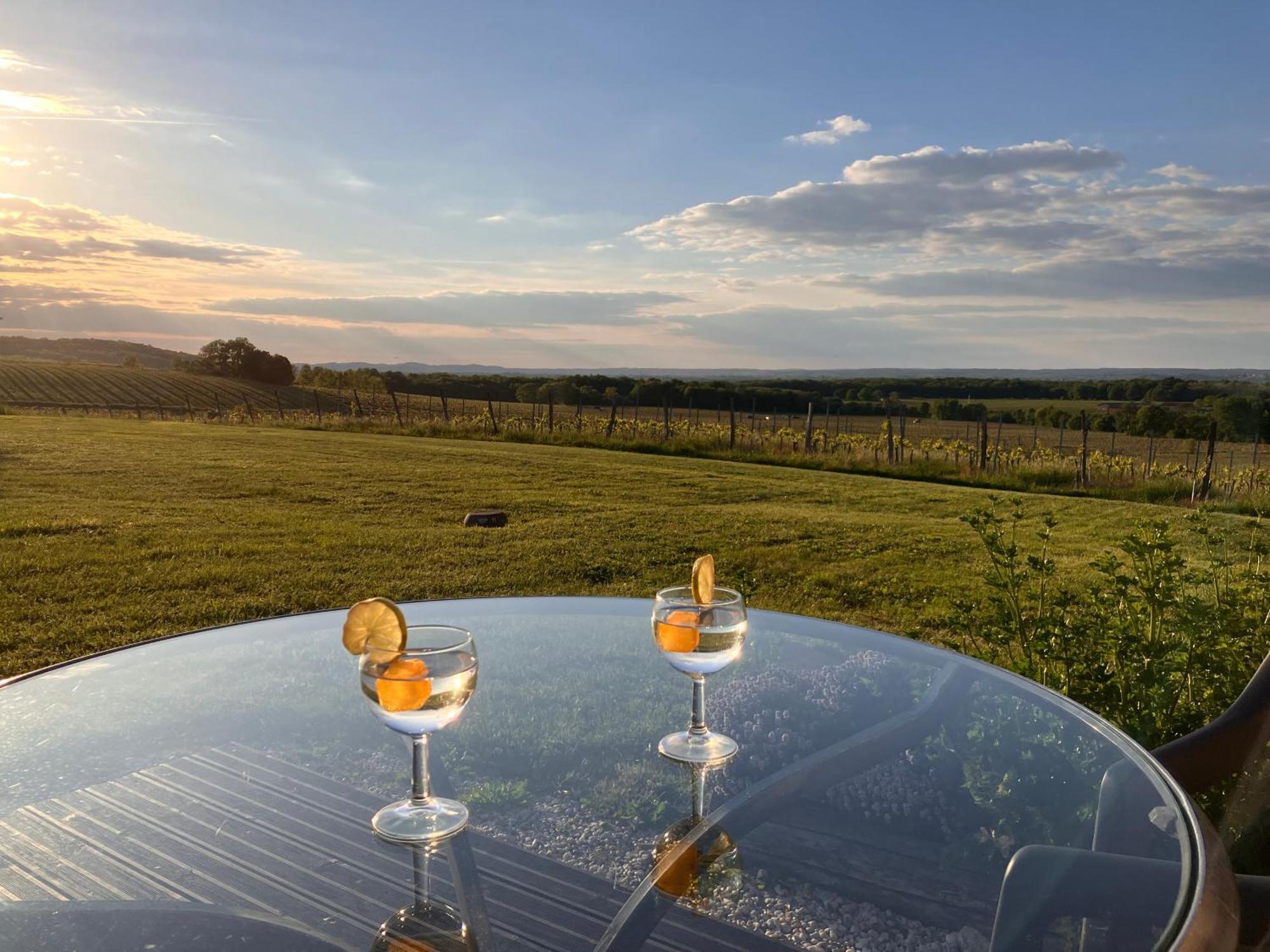 Perigourdine Avec Spa Et Vue Pomport Esterno foto