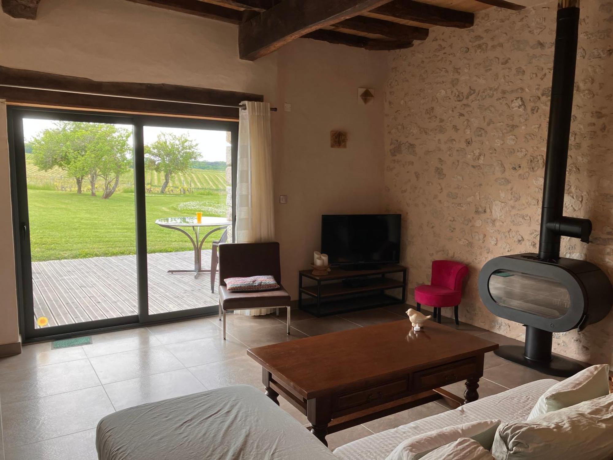 Perigourdine Avec Spa Et Vue Pomport Esterno foto
