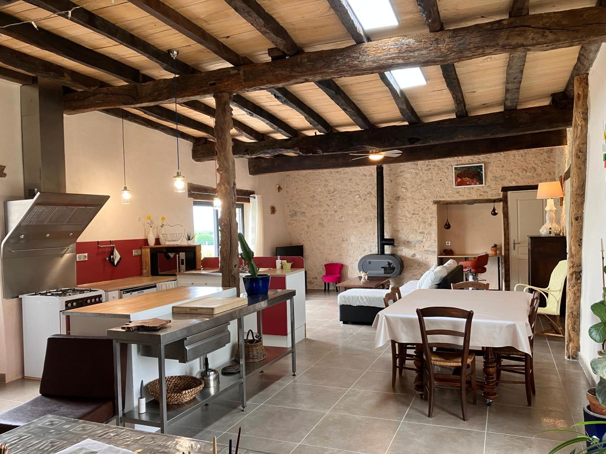 Perigourdine Avec Spa Et Vue Pomport Esterno foto